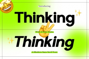 Thinking - Advertisement Font Font Download