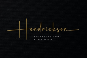 Hendrickson  Signature Font Font Download