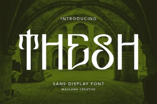 Thesh Decorative Sans Display Font Font Download