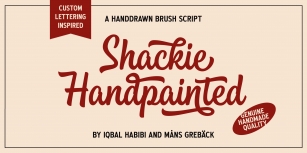 Shackie Handpainted PERSONAL Font Download