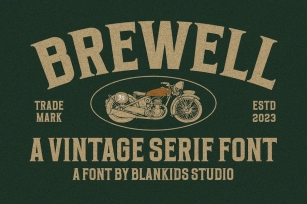 Brewell a Vintage Serif Font Font Download