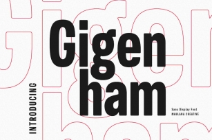 Gigenham Condensed Sans Font Font Download
