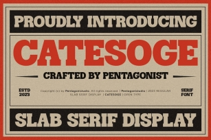 Catesoge | Retro Slab Font Download