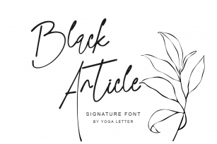 Black Article Font Download