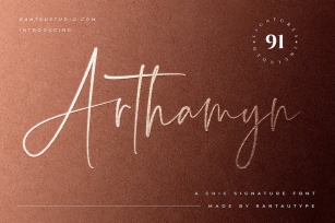 Arthamyn A Chic Signature Font Font Download