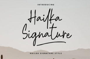 Hailka Signature Font Download