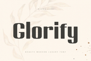 Glorify - Beauty Modern Luxury Font Font Download