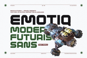 EMOTIQ - Modern & Futuristic Sans (16 Style) Font Download