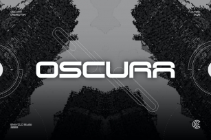 OSCURA - Futuristic Cyberpunk Display Font Font Download
