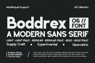 Boddrex - A Modern Sans Serif Font Font Download