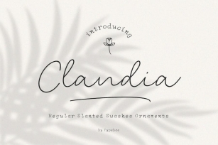 Clandia Monoline Script & Ornaments Font Download