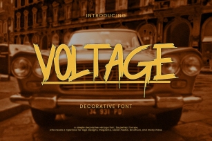 Voltage - Decorative Font Font Download