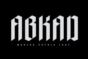 Abkad - Modern Gothic Font Font Download