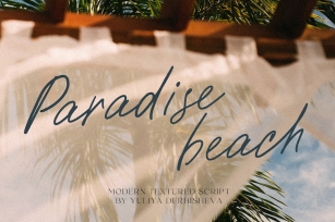 Paradise Beach Script Font Textured Font Download