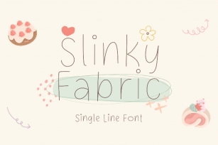 Slinky Fabric Single Line Font Download