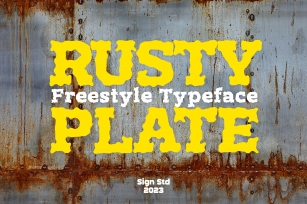 Rusty Plate Font Download