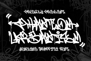 Phantom Urbanism - Monoline Arrow Graffiti Font Download