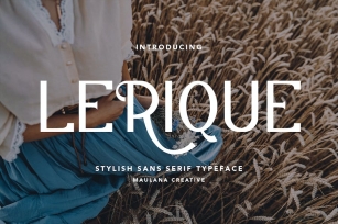 Lerique Stylish Sans Serif Typeface Font Download
