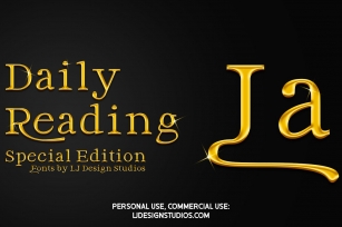 Daily reading Special Edition D Font Download