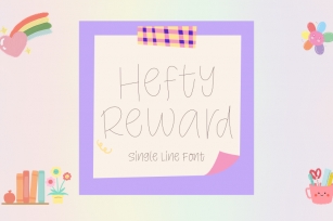 Hefty Reward Single Line Font Download