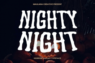 Nighty Night Horror Display Font Font Download