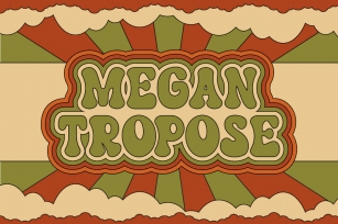 Megantropose - a Retro Groovy Font Font Download