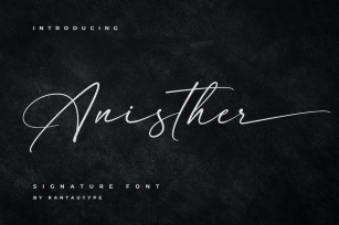 Anisther - Elegant Signature Font Font Download