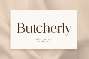 Butcherly Elegant Serif Font Font Download