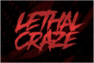 Lethal Craze - Horror Brush Font Download