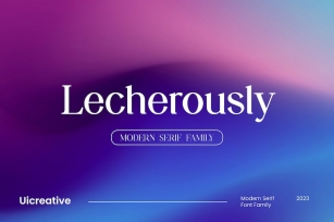 Lecherously Modern Serif Family Font Font Download