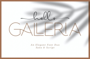 Hello Galleria Font Duo Font Download