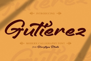 Gutierez Modern Calligraphy Font Font Download