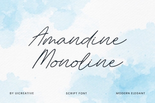 Amandine Monoline Script Handwritten Font Font Download