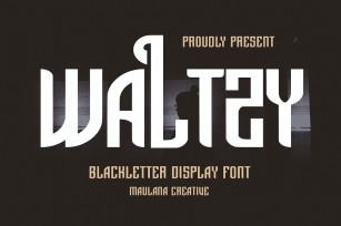 Waltzy Blackletter Display Font Font Download