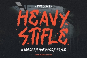 Heavy Stifle - A Modern Hardcore Font Font Download