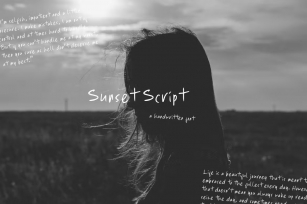 Sunset Scrip Font Download