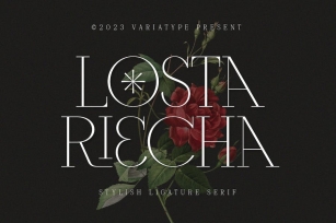 Losta Riecha - Stylish Ligature Serif Font Download
