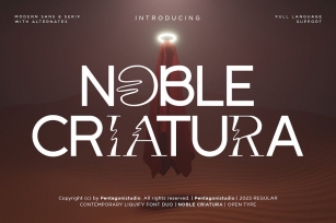 Noble Criatura | Display Sans/Serif Font Download