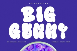Big Gummy Bubble Decorative Display Font Font Download