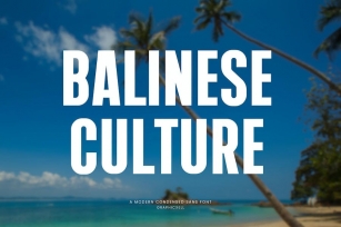 Balinese Culture Condensed Sans Font Typeface Font Download