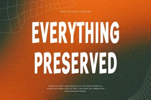 Everything Preserved futuristic Display Sans Font Font Download