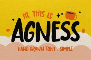 AGNESS - Hand Drawn Font Simple Font Download