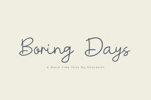 Boring Days Font Download
