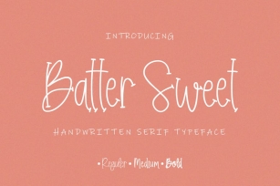 Batter Sweet Handwritten Serif Font Font Download