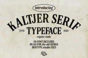 Kaltjer - Serif Font Font Download