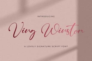 Ving Winston - Signature Font Font Download