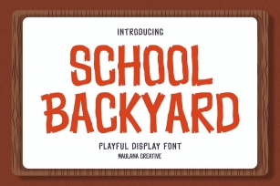 School Backyard Playful Display Font Font Download