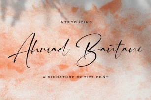 Ahmad Bantani - Signature Font Font Download
