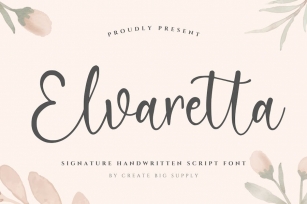 Elvaretta - Elegant Script Handwriting Font Font Download