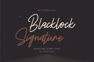 Blacklock Signature Font Download